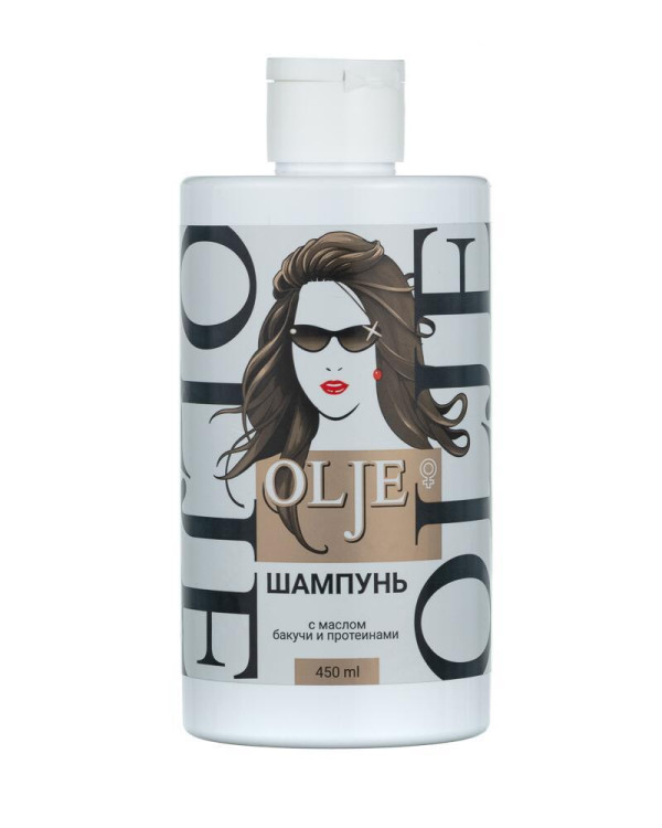 OLJE. Шампунь женский с маслом бакучи и протеинами, 450 мл в Саратове